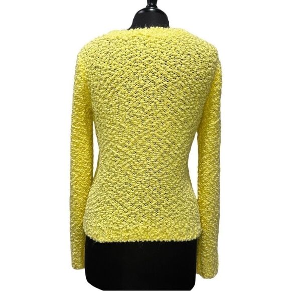 POL Yellow Boucle Pullover Crewneck Sweater Sz M - Picture 6 of 10
